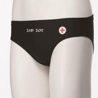 【SAIN SON】泳隊/救生員/紅十字會專業用三角泳褲(加贈矽膠泳帽5038-01)