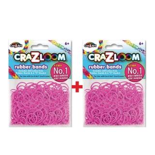 【美國Cra-Z-Art】Cra-Z-Loom彩紅圈圈編織 橡皮筋補充包 亮粉紅x2包(共600條)