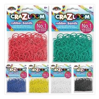 【美國Cra-Z-Art】Cra-Z-Loom彩紅圈圈編織 橡皮筋補充包A款(6包 共1500條)