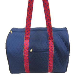 【SNOW.bagshop】旅行袋中容量簡易型圓筒旅行袋防水菱格尼龍布材質(可壓扁收納不占空間可手提可肩背)