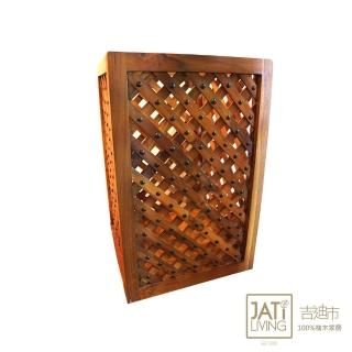 【吉迪市柚木家具】木條銅釘造型收納箱/傘桶 RPOT007(實木 創意 低調 奢華 個性 收納)