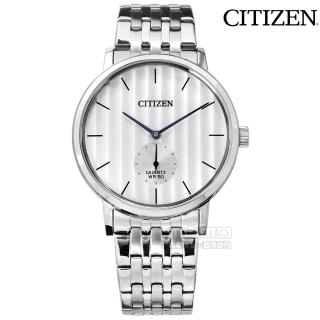 【CITIZEN】極緻簡約 日本機芯 礦石強化玻璃 不鏽鋼手錶 銀白色 39mm(BE9170-56A)