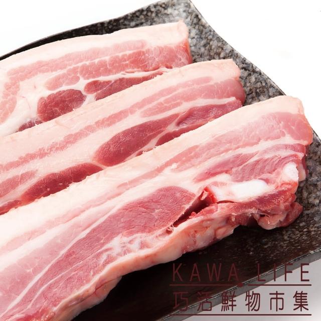 【KAWA巧活】能量豬 去皮五花肉條10包組(500g/包)