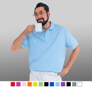 【男人幫】大尺碼立領大東紡織布料吸濕排汗素領時尚POLO衫可批發(P1568)