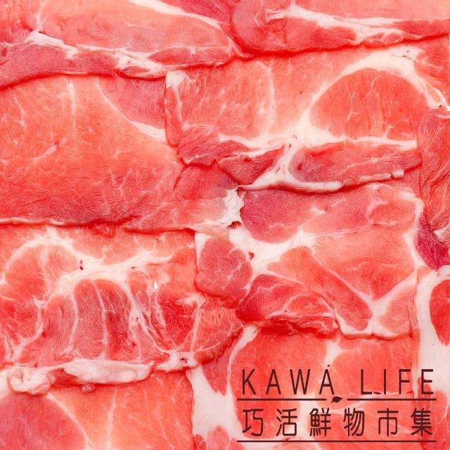 【KAWA巧活】能量豬 梅花火鍋片12包組(300g/包)