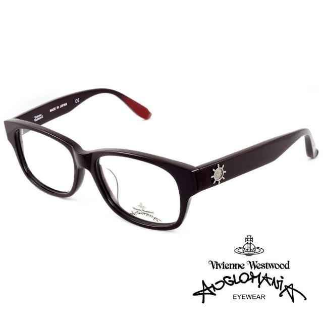 【Vivienne Westwood】Anglomania獨特造型★立體圖案光學眼鏡(深紫紅  AN230-C2)
