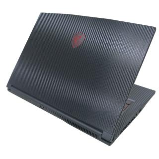 【Ezstick】MSI GF63 8RD 黑色立體紋機身貼(含上蓋貼、鍵盤週圍貼)