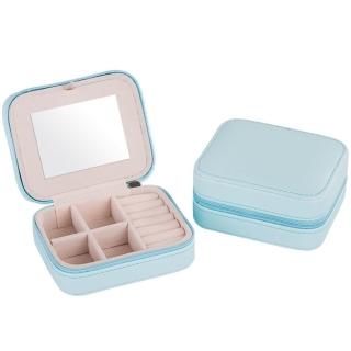 【Emi 艾迷】韓系完美輕旅行粉嫩色系攜帶式迷你 珠寶盒 首飾盒(飾品收納)