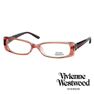 【Vivienne Westwood】英倫骨棒龐克造型光學眼鏡(粉 VW175M03)