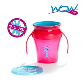 【Wow cup】美國WOW Cup baby 360度握把透明喝水杯(果凍紅)