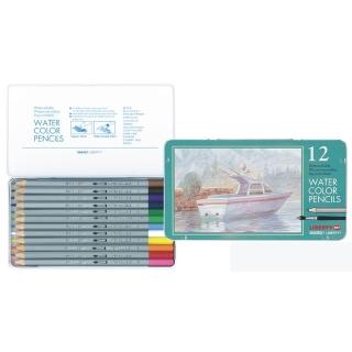 【利百代】CC-857ZM汽船水彩鐵盒色鉛筆12色(水溶性色鉛筆)