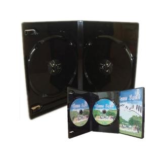 【臺灣製造】雙片裝14mm黑色PP鏡面CD盒/DVD盒/光碟盒/CD殼/有膜(100個)