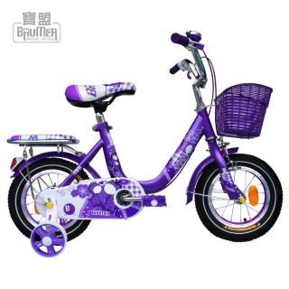 【寶盟BAUMER】12吋親子鹿腳踏車-紫羅蘭(兒童腳踏車、童車)