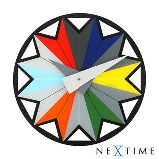 【歐洲名牌時鐘】NEXTIME三角形色彩時鐘《歐型精品館》(簡約時尚造型/掛鐘/壁鐘)