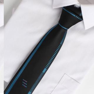 【拉福】領帶藍邊領帶6cm領帶手打領