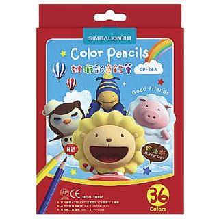 【雄獅x奶油獅】CP-36A 六角色鉛筆紙盒裝(36色組)