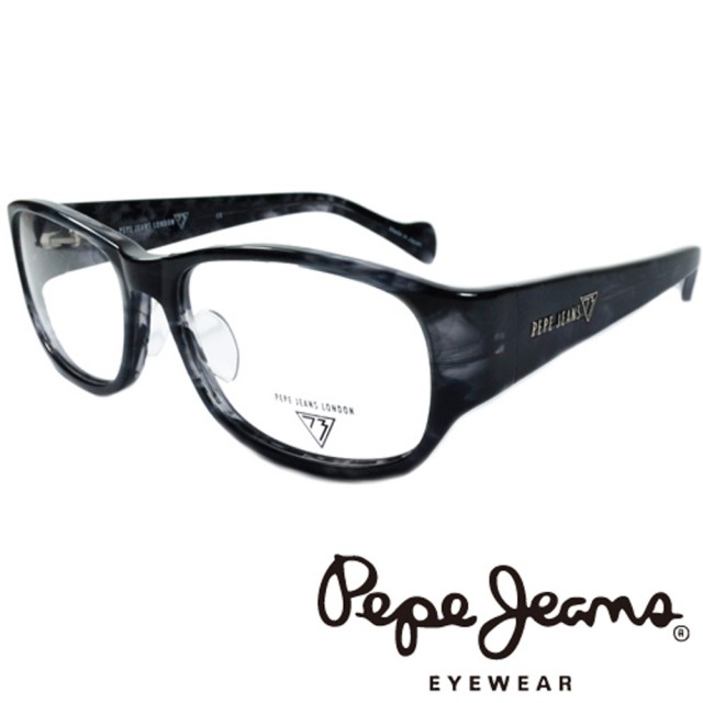 【Pepe Jeans】時尚低調龐克星型暗花光學眼鏡(PJ734103M918 灰黑)