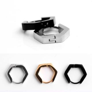 【玖飾時尚】立體菱型鋼製耳環(耳針)