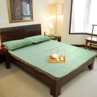 【范登伯格】菱格 植草涼夏雙人床蓆枕套組(150x190cm)