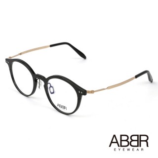 【ABBR】北歐瑞典設計新一代鋁合金光學眼鏡(黑/金 NP-01-003-C01)