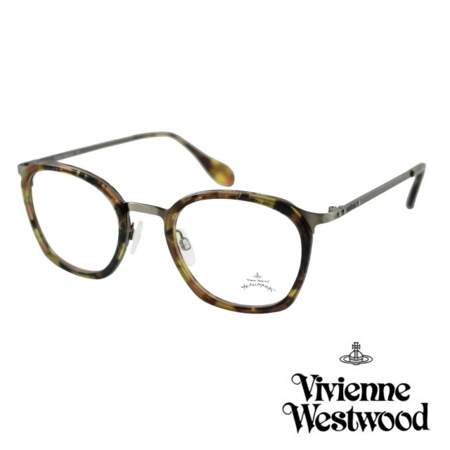 【Vivienne Westwood】英國Anglomania英倫簡約光學眼鏡(迷彩黃 AN347M03)