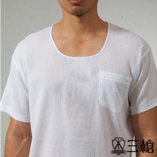 【三槍牌】時尚型男縐縐布短袖衫(4件組)