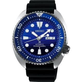 【SEIKO 精工】PROSPEX SCUBA 愛海洋藍鯨機械錶-45mm 送行動電源 畢業禮物(4R36-05H0A SRPC91J1)