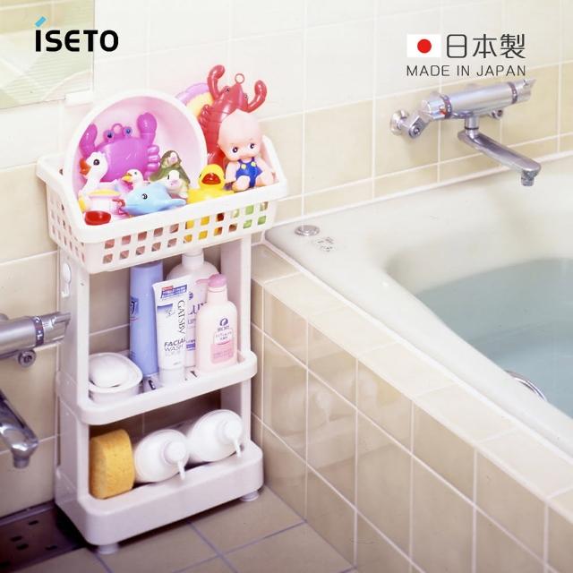 【日本ISETO】日製浴室斜取置物架-3層