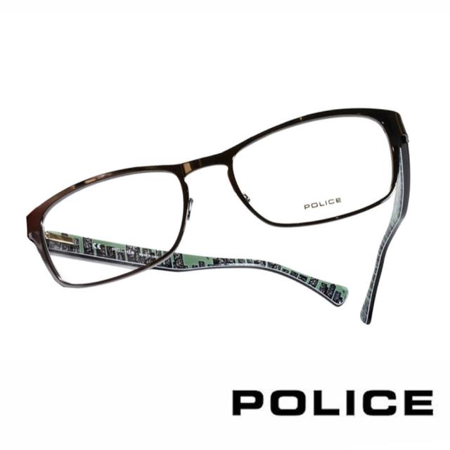 【POLICE】義大利警察都會款城市系列眼鏡(POV8857M0568 綠)
