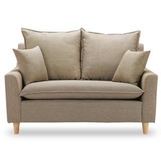 【時尚屋】奧蘿拉雙人座淺咖啡色沙發 MT7-321-1(免組裝 免運費 沙發)