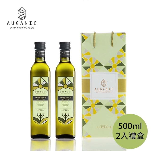 【AUGANIC 澳根尼】澳洲原裝特級冷壓初榨橄欖油 500ml(2入禮盒組)