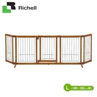 【Richell 利其爾】寵物用木製附門圍欄 L號(ID58491)