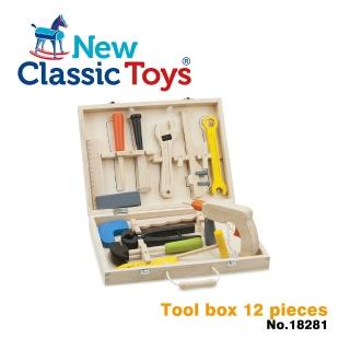 【荷蘭New Classic Toys】天才小木匠工具箱玩具12件組(18281)