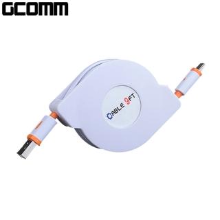 【GCOMM】強固型伸縮micro-USB 1米 快充傳輸線 溫暖橘(伸縮扁線)