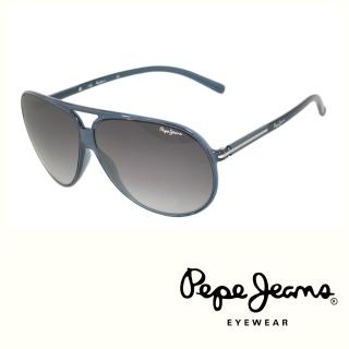 【Pepe Jeans】英倫時尚經典復古風格太陽眼鏡(PJ7109MC2 藍/黑)