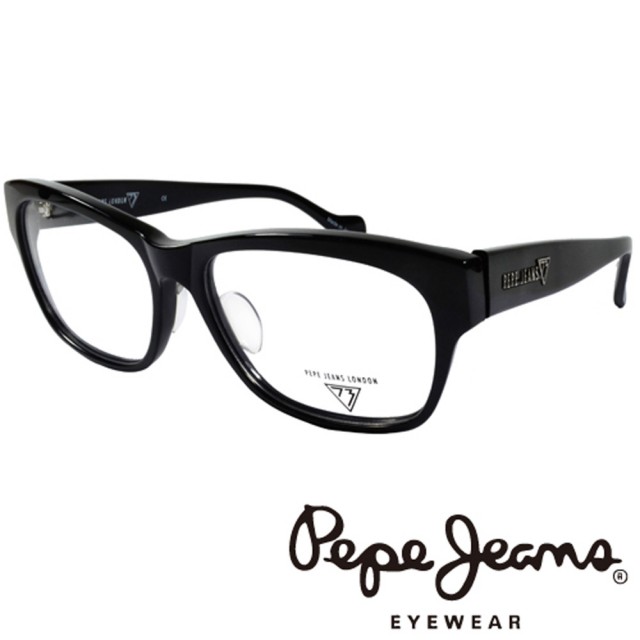 【Pepe Jeans】時尚低調龐克星型暗花光學眼鏡(PJ734102M001 黑)