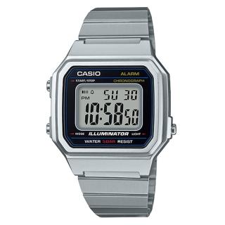 【CASIO 卡西歐】復古文青大顯身手電子錶-銀(B-650WD-1A)