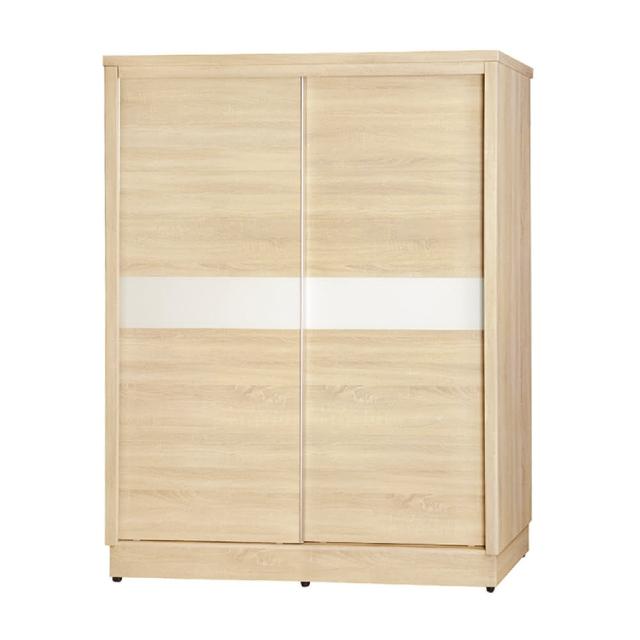 【AS雅司設計】凱特琳4尺原切橡木三拉衣櫃-120x59.5x203cm