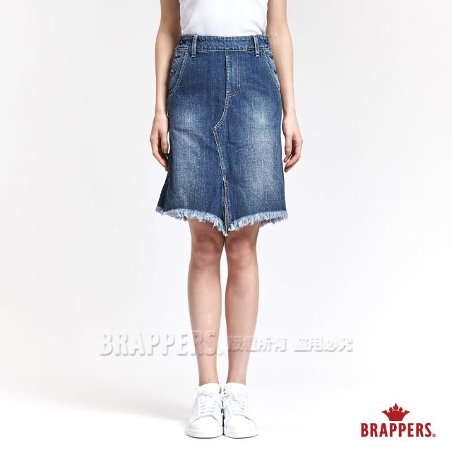 【BRAPPERS】女款 Boy Friend 系列-燕尾及膝裙(藍)