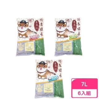 日本熊本課長豆腐貓砂《原味｜綠茶｜水蜜桃》7L/2.8kg(6包組)