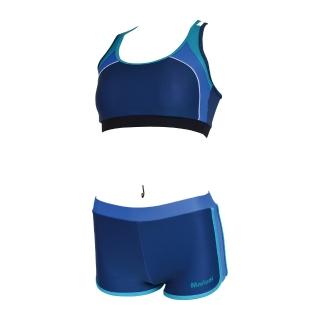 【MARIUM】泳裝 女生泳裝 多件式 泳衣-深藍底湖水綠(MAR-8312W)