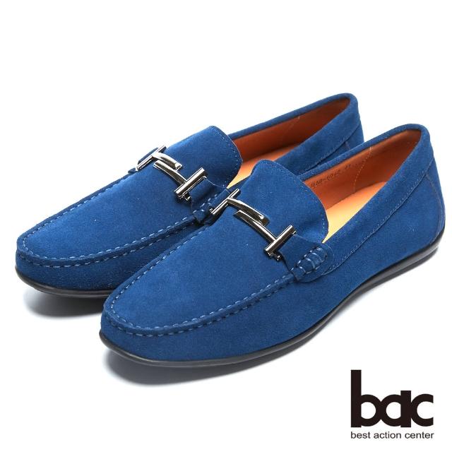 【bac】時尚樂活 金屬裝飾帆船鞋(藍色)