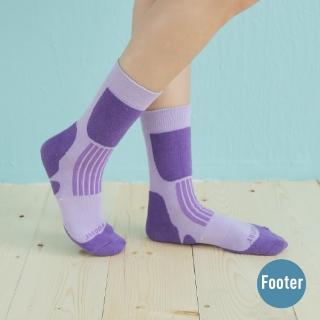 【Footer除臭襪】減壓顯瘦輕壓力登山襪-女款-局部厚(T201-紫)