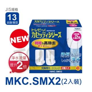 【TORAY 東麗】快速淨水 濾心MKC.SMX2快速淨水2pcs(總代理貨品質保證)