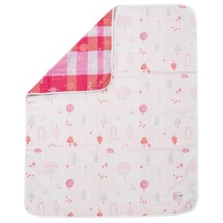 【奇哥】森林家族四層紗布被-粉紅(110×135cm)