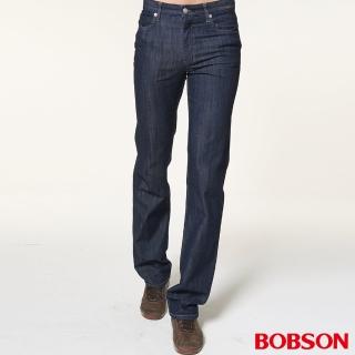 【BOBSON】男款低腰伸縮直筒褲(藍1722-52)
