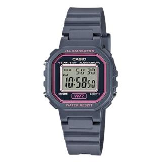 【CASIO 卡西歐】中性女錶 電子錶 橡膠錶帶 防水(LA-20WH-8A)