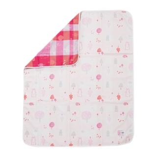 【奇哥】森林家族四層紗布被-粉紅(90×100cm)