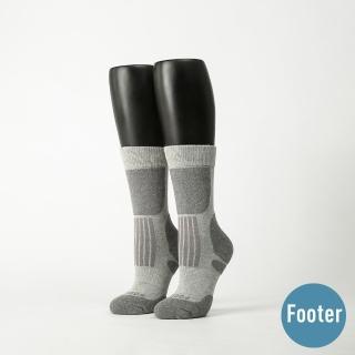 【Footer除臭襪】減壓顯瘦輕壓力登山襪-女款-局部厚(T201-灰)