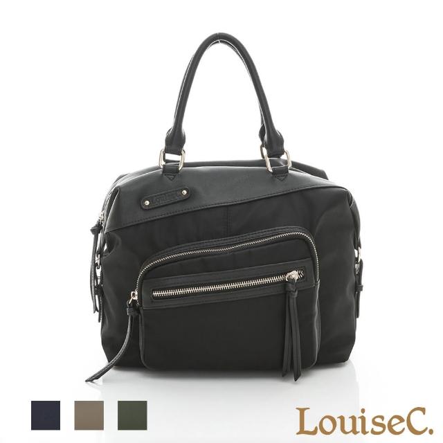 【LouiseC.】個性立體口袋多功能後背包-尼龍+牛皮-3色(04Z36-0059A)